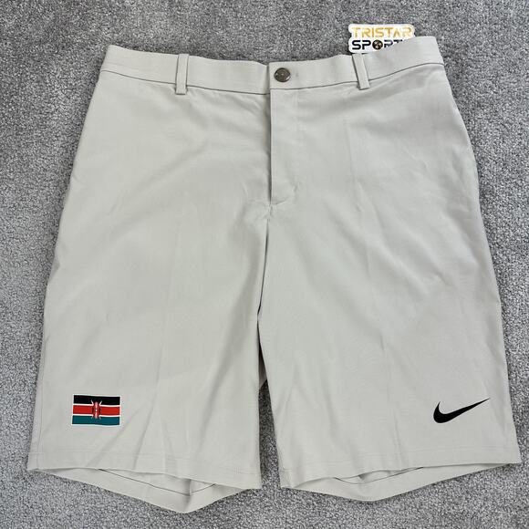 Nike Dri-Fit Golf Shorts Mens 38 Performance Lightweight Kenya Flag DA8740-072 - Picture 2 of 10